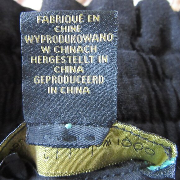 House of Harlow Black & White Embroidered Palazzo XS Wide Leg Drawstring Pants - Picture 5 of 6